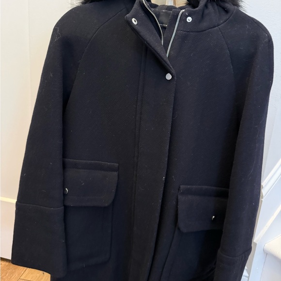 Zara Jackets & Blazers - Zara Black Hooded Cape Coat